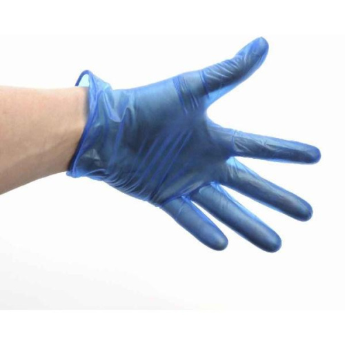 Pk of 100 Blue Vinyl Powder Free Gloves