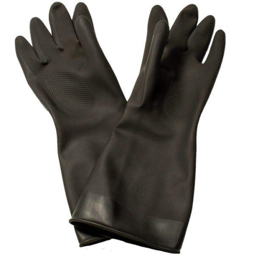 Black Rubber Gloves - 1 Pair